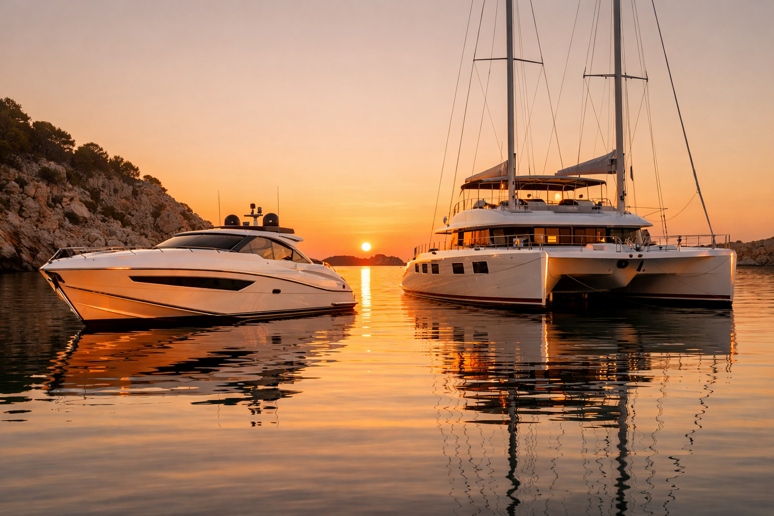 barco para navegar costa oeste de Ibiza