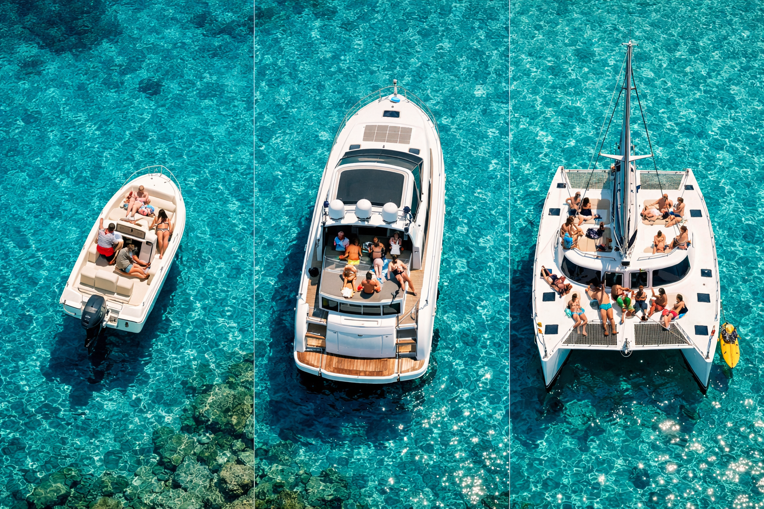 Qué Barco Alquilar en Ibiza según tu Grupo